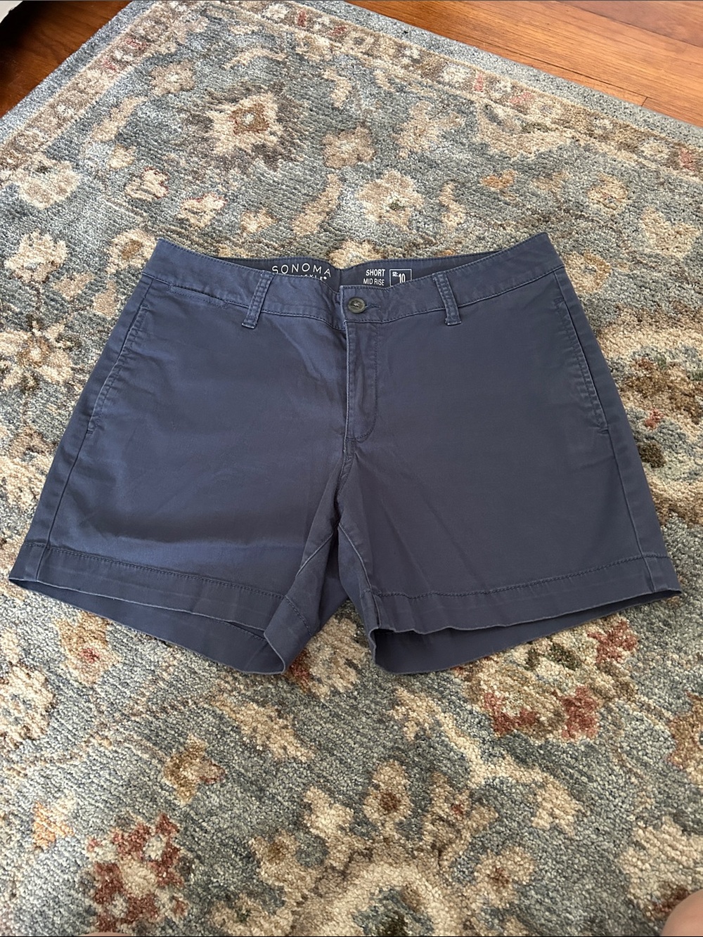 Sonoma Women's Navy Flat Front Shorts